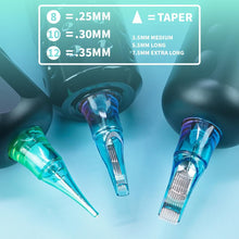 Load image into Gallery viewer, Ultimate Tattoo Cartridge Needles 50Pcs Mixed Size 0403RL 0803RL 1003RL 1005RL 1203RL 1205RL 1207RS 1207RM 1209RM 1211RM Assorted Disposable Tattoo Cartridges