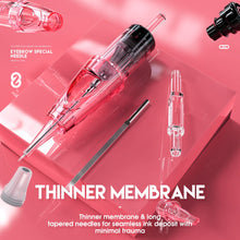 Load image into Gallery viewer, Acme PMU Tattoo Cartridges Standard Round Liner 20Pcs Pink Needles with Membrane Professional Disposable Tattoo Needles Precision Liner for Artists And Enthusiasts
