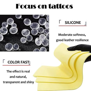 Tattoo Practice Skin Kit - 3mm Thick Fake Skin with Transfer Papers & Marker