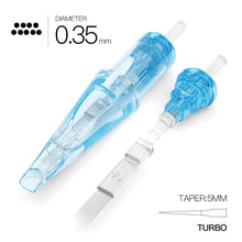 Load image into Gallery viewer, WJX Tattoo Cartridges Needles #12 Diameter0.35mm 5mmTaper(M-T)TURBO Box of 20